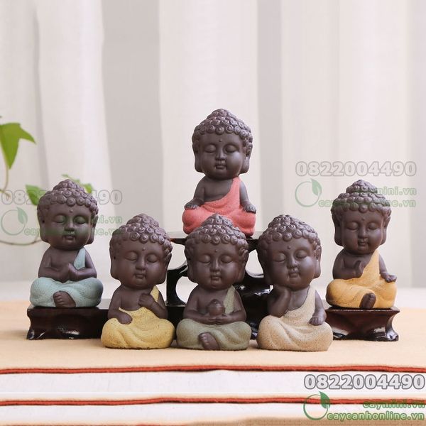 Tượng Phật Gốm Cát Tím - Tượng Phong Thủy - Cây Cảnh Online