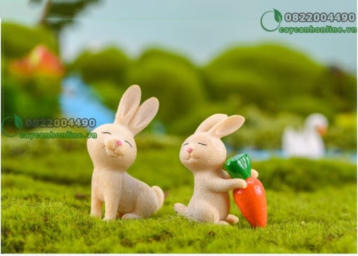 Thỏ trang trí tiểu cảnh