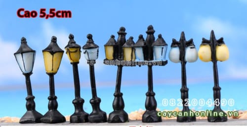 Mô hình cột đèn giả trang trí tiểu cảnh sân vườn mini  Cây Cảnh Online